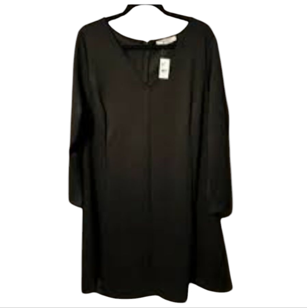 NWT Loft Plus Black Shift  Dress Size 18